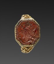 Seal Ring, 1700s. Germany, 18th century. Gilded metal; diameter: 2.1 cm (13/16 in.).