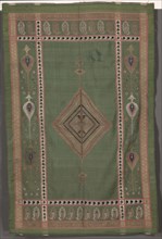 Scarf, 1800s. Iran, 19th century. Twill and tabby weaves, brocaded; overall: 183.5 x 120.7 cm (72
