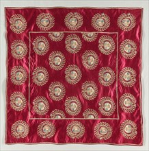 Embroidered Square, 19th century. Turkey, 19th century. Embroidery: silk and gold and silver filé