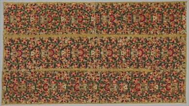 Four Borders from a Bedspread, 1700s. Greece, Epirus, Yaninna, 18th century. Embroidery: silk on