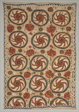 Embroidered Cover or Curtain, 17th-18th century. Turkey, 17th-18th century. Embroidery: silk on