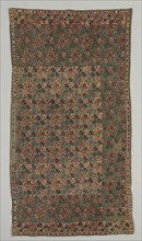 Embroidery, 19th century. Turkey ?, 19th century. Embroidery: silk and metal strips on linen tabby