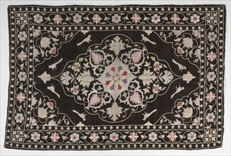 Embroidered Divan Cover (?), 19th century. Turkey, 19th century. Embroidery: silk, and metal filé