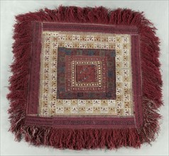 Embroidered Square, 1800s. Morocco, Berber ?, 19th century. Embroidery, silk; average: 137.2 x 137