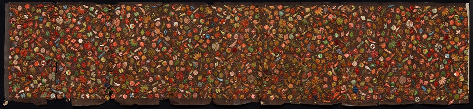 Embroidered Strip, late 1800s-early 1900s. Japan, late 19th-early 20th century. Embroidery; silk