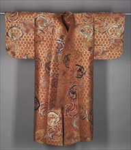 Noh Robe, early 1700s. Japan, Kyoto, early 18th century. Silk, brocaded metal thread; overall: 139