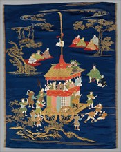 Embroidered Fukusa, late 1800s-early 1900s. Japan, late 19th-early 20th century. Embroidered silk;
