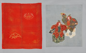 Embroidered and Resist-Dyed Fabric, late 1800s-early 1900s. Japan, late 19th-early 20th century.