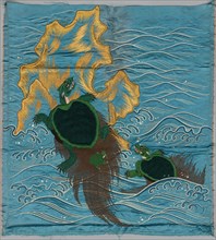Embroidered Fukusa, late 1800s-early 1900s. Japan, late 19th-early 20th century. Embroidered silk;