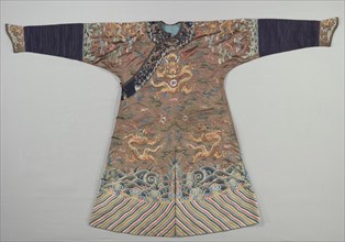 Mandarin Coat, late 1700s. China, late 18th century. Embroidery, silk; overall: 142.5 x 218.4 cm