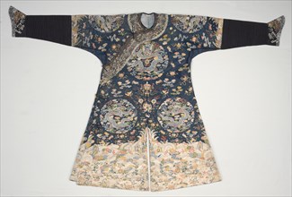 Mandarin Robe, late 1700s to early 1800s. China, 18th-19th century. Gauze weave, silk; embroidery;