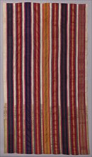 Embroidered Curtain, 17th-18th century. Tunisia, Djerba, 17th-18th century. Embroidery; silk and
