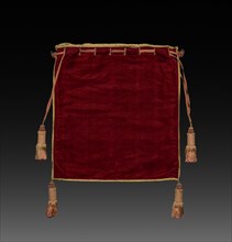 Cover for Lord Chancellor's Burse (Purse), 1700s. England, 18th century. Velvet; silk; overall: 73