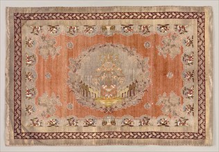 Embroidered Table Cover, early 19th century. Turkey, Hereke, early 19th century. Brocade; average: