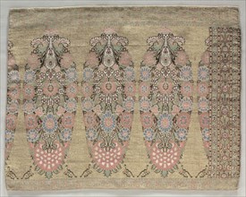 Two Pieces from a Scarf, 1700s. Iran, 18th century. Brocade; overall: 38.7 x 49 cm (15 1/4 x 19