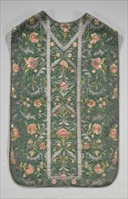 Chasuble, 1700s. Italy, 18th century. Embroidery; silk and metallic threads; overall: 104.8 x 66.6