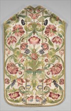 Chasuble, 1700s. Italy, 18th century. Embroidery, silk; overall: 114 x 69.7 cm (44 7/8 x 27 7/16 in