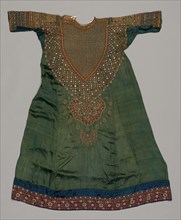 Woman's Garment, 1800s. India, Cutch, 19th century. Embroidery, silk; overall: 129 x 103 cm (50