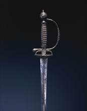 Small Sword, c.1770-1780. France, 18th century. Steel; chiseled relief decoration; blade engraved;