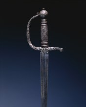 Small Sword, c. 1650. England, 17th century. Steel, pierced, chiseled, and engraved; overall: 93.5
