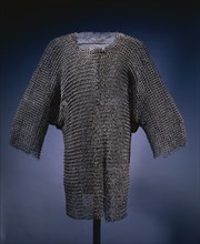 Hauberk, 1400s. European, 15th century. Riveted steel rings; overall: 121.3 x 85.7 cm (47 3/4 x 33