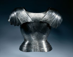 Gothic Backplate, c. 1475-1500. Germany, late 15th Century. Steel, modern leather straps; overall: