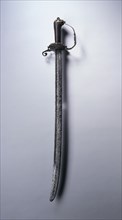 Hunting Sword, c. 1700. Netherlands, early 18th Century. Steel, wood, brass; overall: 81.3 cm (32