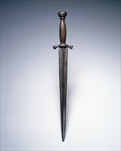 Dagger, mid 1500s. Germany, mid-16th century. Steel; elk horn grip; overall: 37.8 cm (14 7/8 in.);