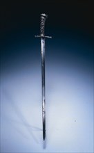 Hunting Sword, c. 1760-1770. Netherlands, 18th century. Steel; pierced and chiseled cast-iron hilt