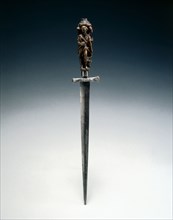 Dagger, early 1600s. Italy, early 17th Century. Steel and horn (associated grip and blade);
