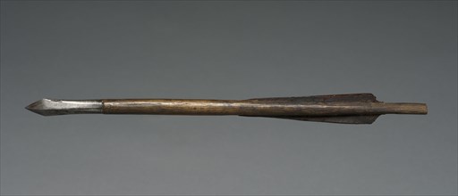 Crossbow Bolt, 16th-17th century. Germany, 16th-17th century. Wood, leather, steel; average: 37.2