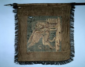 Banner With the Lion of St. Mark, late 1600s - early 1700s. Italy, Venice, late 17th, early 18th