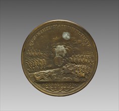 Portrait of Frederick the Great, King of Prussia (reverse), 1757. Germany, 18th century. Bronze;