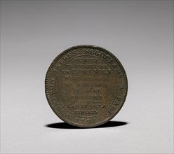 Medal:  Five Sols issued by Monneron Brothers, Paris, 1792 (reverse). Jules Dupré (French,