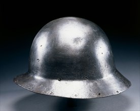 Kettle Hat (War Hat), c. 1460. Italy, 15th century. Steel; overall: 30.3 x 25.9 x 17.5 cm (11