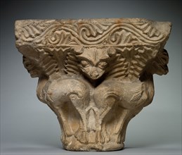 Capital with Addorsed Quadrupeds, late 1100s - early 1200s. Southwest France, Languedoc, Toulouse