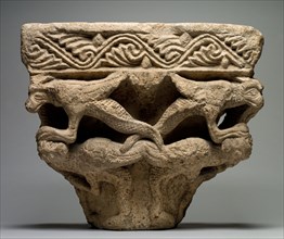 Capital with Dragons, 1200s. Southwest France, Languedoc, Toulouse (?), 13th century. Limestone;