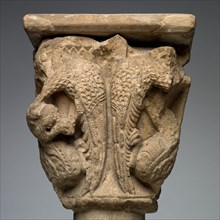 Engaged Capital with Birds and Dragons, late 1100s. Western France, Bordelais or Dordogne, late