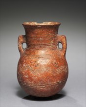 Amphora, c. 2000-1800 BC. Cyprus, Early Cypriot III-Middle Cypriot I. Red ware; diameter: 8 cm (3
