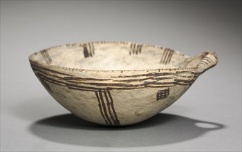 One-Handled Bowl, c. 1450-1200 BC. Cyprus, Late Cypriot II. White slip ware; overall: 5.7 cm (2 1/4