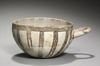 One-Handled Bowl, c. 1450-1200 BC. Cyprus, Late Cypriot II. White slip ware; diameter: 13.2 cm (5