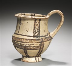 Jug, c. 1450-1200 BC. Cyprus, Late Cypriot II. White slip ware; diameter: 10.3 cm (4 1/16 in.);