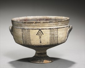 Footed Bowl, c. 850-750 BC. Cyprus, Cypro-Geometric III. White painted ware; overall: 8.7 cm (3