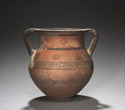 Amphora, c. 750-600 BC. Cyprus, Cypro-Archaic I. Red ware; diameter: 11 cm (4 5/16 in.); overall: