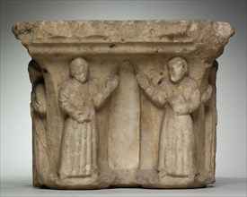 Engaged Capital, 1400s. Southern France, Abbey of Larreule, near Tarbes, 15th century. Limestone;
