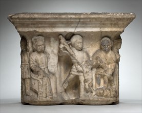 Engaged Capitals, 1400s. Southern France, Abbey of Larreule, near Tarbes, 15th century. Limestone;