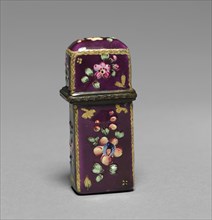 Etui, 1800s. Germany ?, 19th century copy of an 18th century Chelsea etui. Enamel on copper with