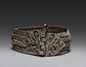 Bracelet, 1700s-1800s. Bulgaria, 18th-19th century. Silver; diameter: 6.4 cm (2 1/2 in.).
