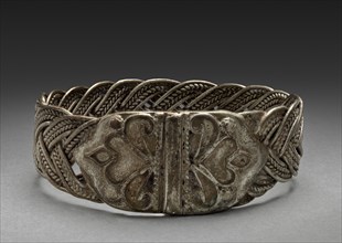 Bracelet, 1700s - 1800s. Bulgaria, 18th-19th century. Silver; diameter: 4.5 cm (1 3/4 in.).