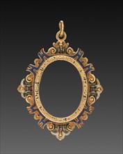 Pendant, 1500s. Germany, 16th century. Gold and enamel; overall: 5.8 x 4.7 cm (2 5/16 x 1 7/8 in.).
